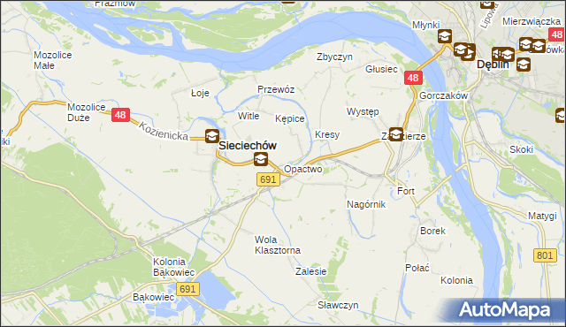 mapa Opactwo, Opactwo na mapie Targeo