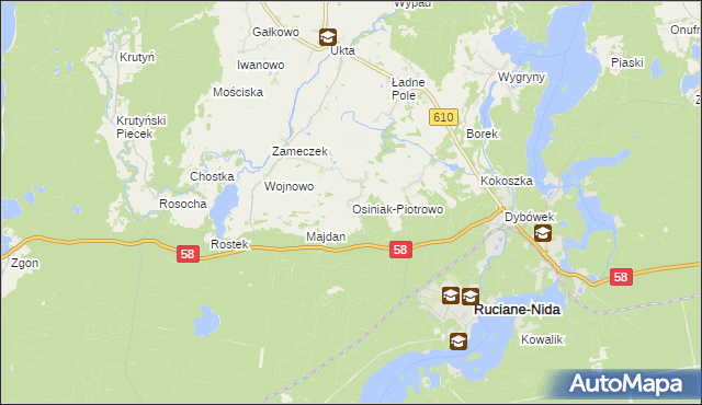 mapa Osiniak-Piotrowo, Osiniak-Piotrowo na mapie Targeo