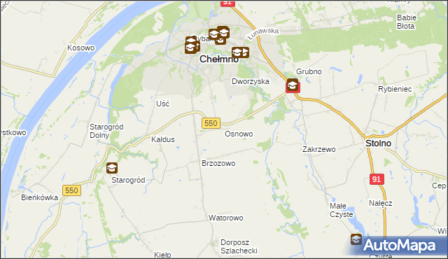 mapa Osnowo, Osnowo na mapie Targeo