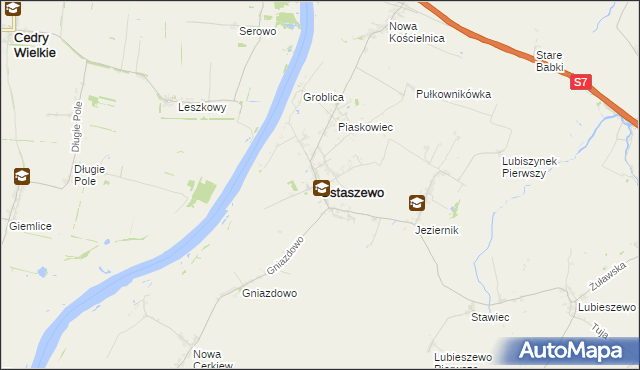 mapa Ostaszewo powiat nowodworski, Ostaszewo powiat nowodworski na mapie Targeo