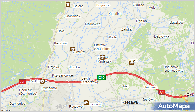 mapa Ostrów Królewski, Ostrów Królewski na mapie Targeo