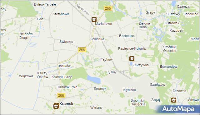 mapa Pąchów, Pąchów na mapie Targeo