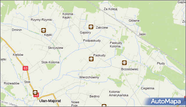 mapa Paskudy, Paskudy na mapie Targeo