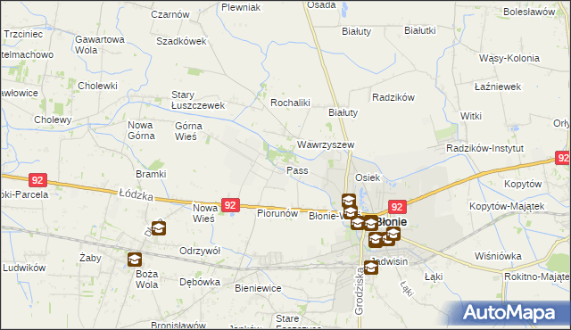 mapa Pass, Pass na mapie Targeo