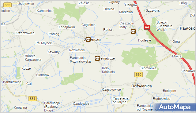 mapa Pełnatycze, Pełnatycze na mapie Targeo