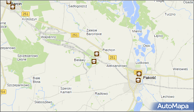 mapa Piechcin Osiedle, Piechcin Osiedle na mapie Targeo