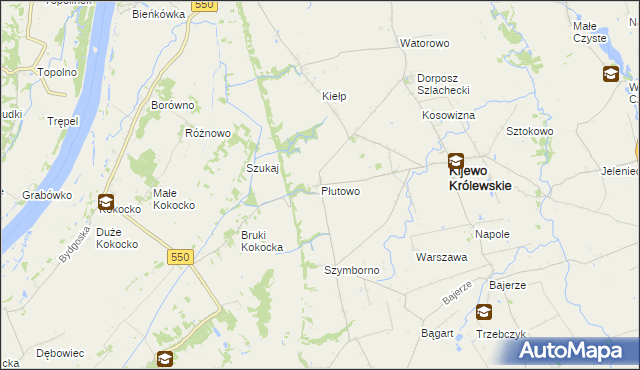 mapa Płutowo, Płutowo na mapie Targeo