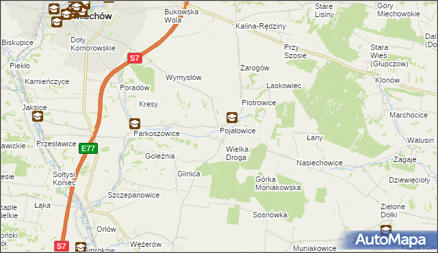 mapa Pojałowice, Pojałowice na mapie Targeo