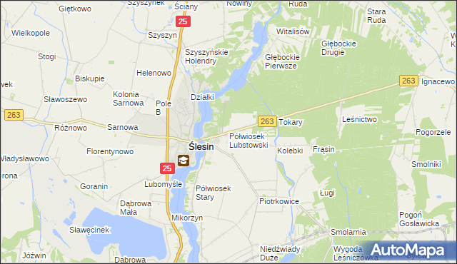 mapa Półwiosek Lubstowski, Półwiosek Lubstowski na mapie Targeo