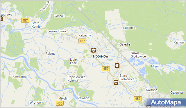 mapa Popielów powiat opolski, Popielów powiat opolski na mapie Targeo