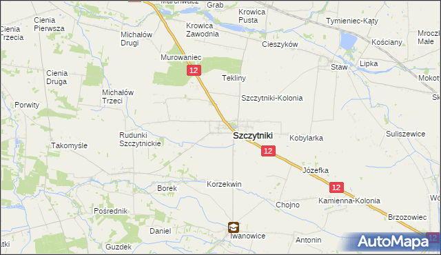 mapa Popów gmina Szczytniki, Popów gmina Szczytniki na mapie Targeo