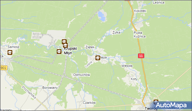 mapa Potępa, Potępa na mapie Targeo