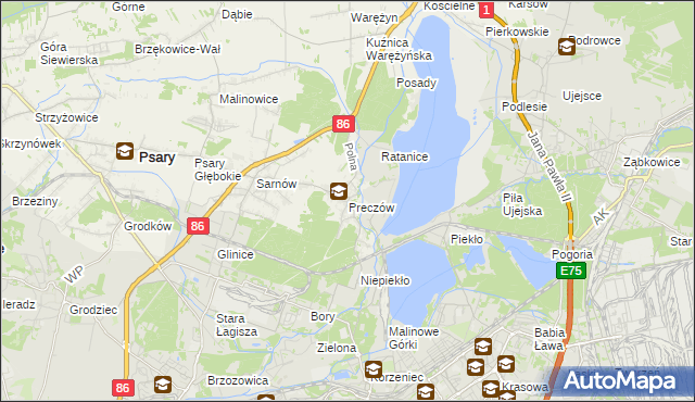 mapa Preczów, Preczów na mapie Targeo