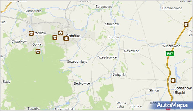 mapa Przezdrowice, Przezdrowice na mapie Targeo