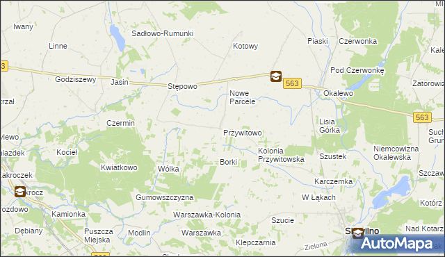 mapa Przywitowo, Przywitowo na mapie Targeo