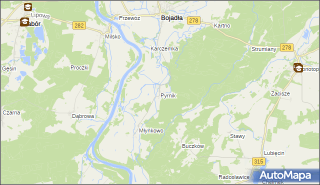 mapa Pyrnik, Pyrnik na mapie Targeo