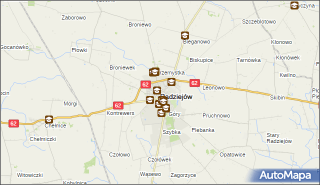 mapa Radziejów, Radziejów na mapie Targeo