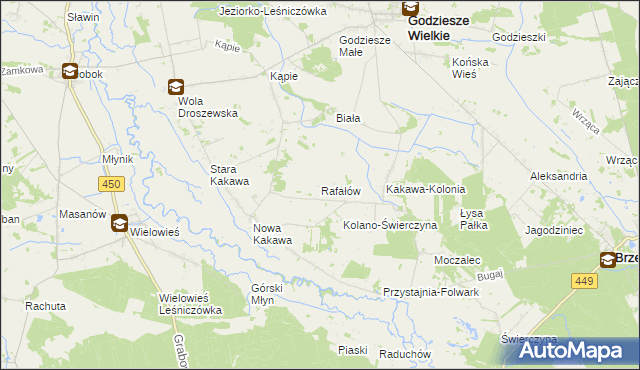 mapa Rafałów, Rafałów na mapie Targeo