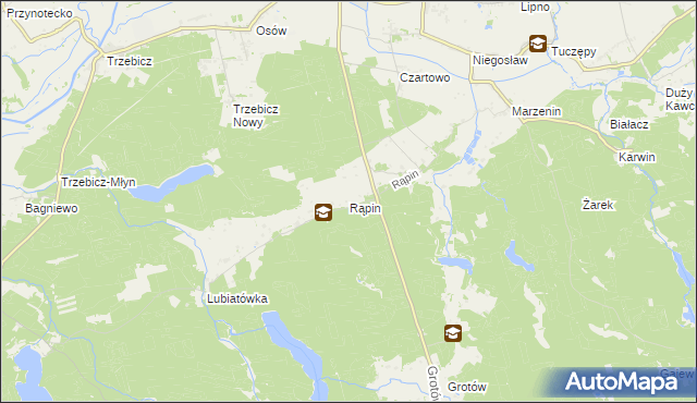 mapa Rąpin, Rąpin na mapie Targeo