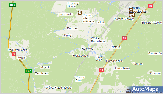 mapa Ratowiec, Ratowiec na mapie Targeo