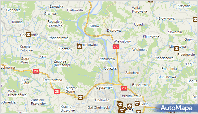 mapa Rdziostów, Rdziostów na mapie Targeo