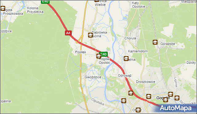 mapa Rogów Opolski, Rogów Opolski na mapie Targeo