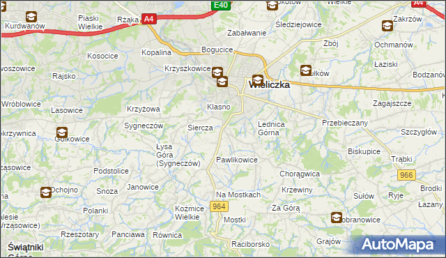 mapa Rożnowa, Rożnowa na mapie Targeo