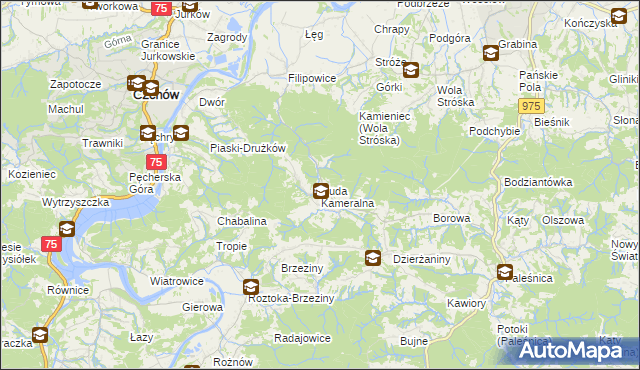 mapa Ruda Kameralna, Ruda Kameralna na mapie Targeo