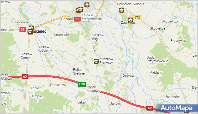 mapa Ruszków Pierwszy, Ruszków Pierwszy na mapie Targeo