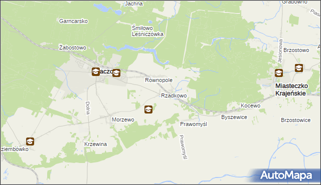 mapa Rzadkowo, Rzadkowo na mapie Targeo