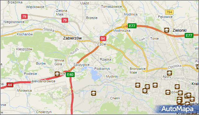 mapa Rząska, Rząska na mapie Targeo