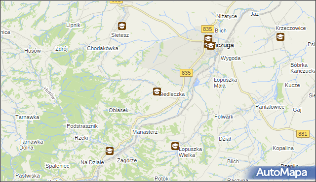mapa Siedleczka, Siedleczka na mapie Targeo