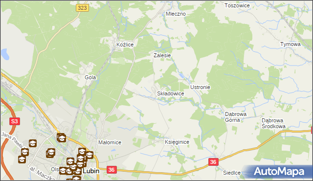 mapa Składowice, Składowice na mapie Targeo