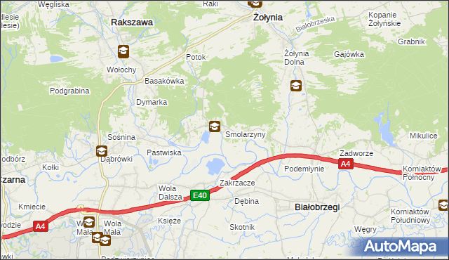 mapa Smolarzyny, Smolarzyny na mapie Targeo