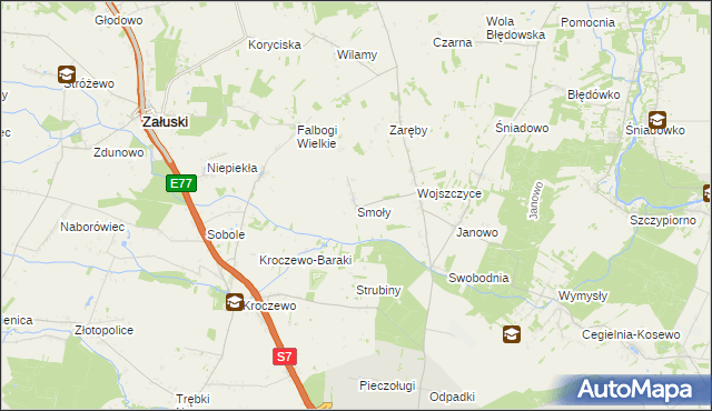 mapa Smoły, Smoły na mapie Targeo