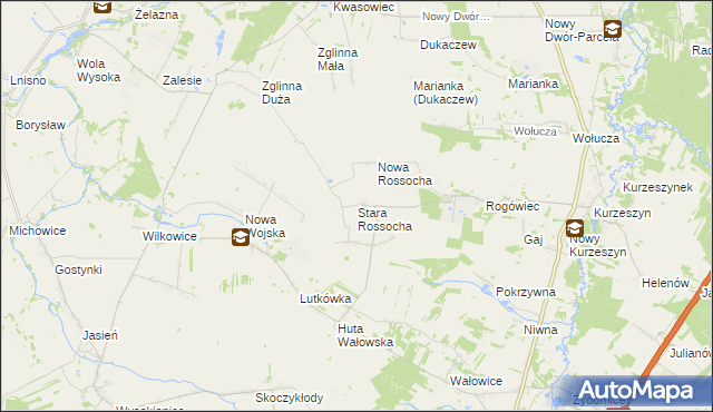 mapa Stara Rossocha, Stara Rossocha na mapie Targeo