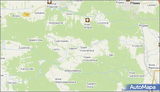 mapa Stare Kościeliska, Stare Kościeliska na mapie Targeo