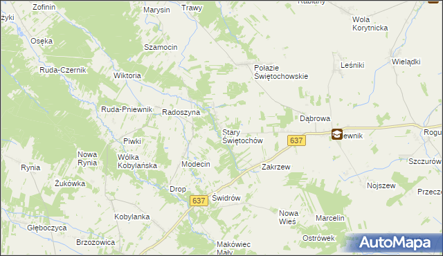 mapa Stary Świętochów, Stary Świętochów na mapie Targeo