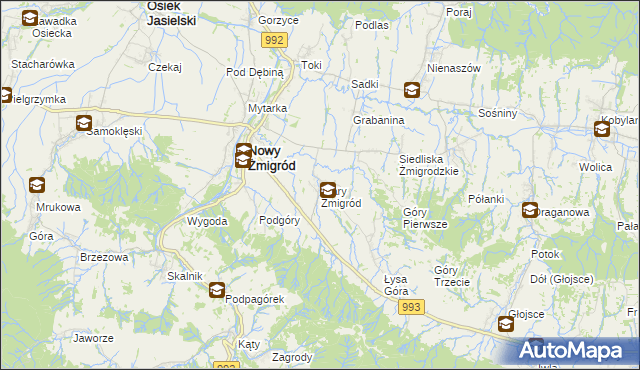 mapa Stary Żmigród, Stary Żmigród na mapie Targeo