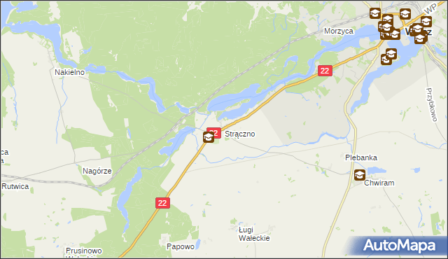 mapa Strączno, Strączno na mapie Targeo