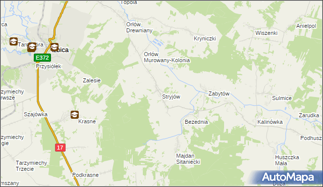 mapa Stryjów, Stryjów na mapie Targeo