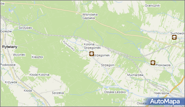 mapa Strzegomek, Strzegomek na mapie Targeo