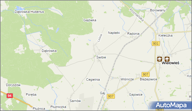 mapa Świbie, Świbie na mapie Targeo