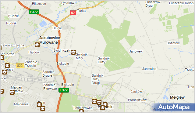 mapa Świdnik Duży, Świdnik Duży na mapie Targeo