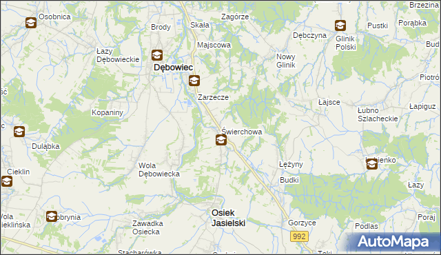 mapa Świerchowa, Świerchowa na mapie Targeo