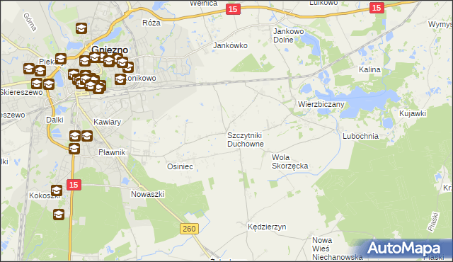 mapa Szczytniki Duchowne, Szczytniki Duchowne na mapie Targeo