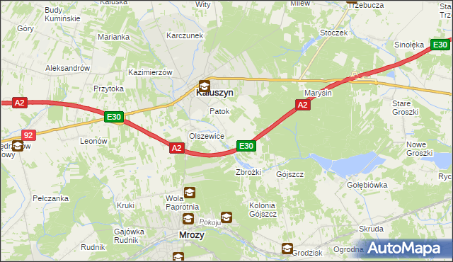 mapa Szymony, Szymony na mapie Targeo