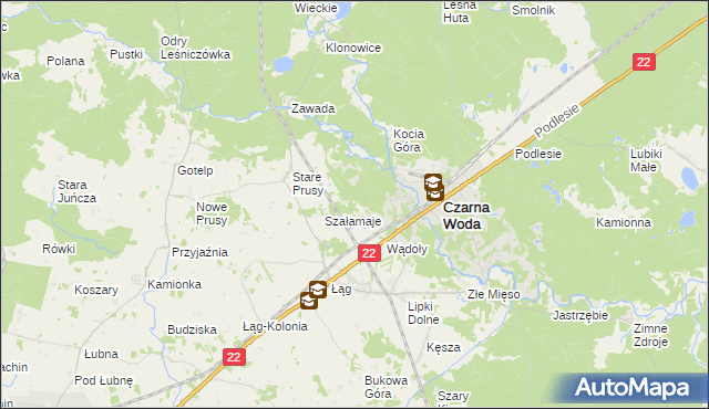 mapa Szyszkowiec, Szyszkowiec na mapie Targeo