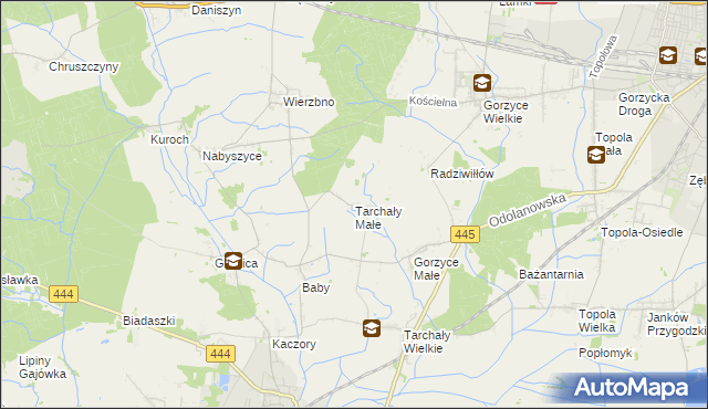 mapa Tarchały Małe, Tarchały Małe na mapie Targeo