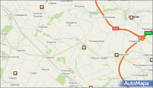 mapa Tomaszowice-Kolonia, Tomaszowice-Kolonia na mapie Targeo